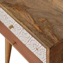 Brick Red Patterned Nightstand