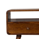 Curve Chestnut Cable TV Stand