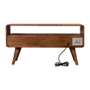 Curve Chestnut Cable TV Stand