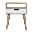 White Painted Drawer Nightstand Table