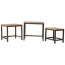Stool Set of 3 with Iron Base
