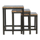 Stool Set of 3 with Iron Base