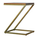 Z-shaped Golden Side Table
