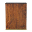 Chestnut End Table with Gold Inlay