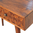 Chestnut Pineapple Console Table