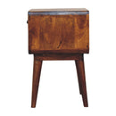 Curve Open Slot Chestnut Nightstand