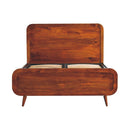 Curved Chestnut Double Full Bed