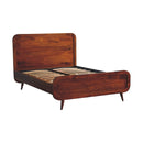 Curved Chestnut Double Full Bed