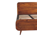 Curved Chestnut Double Full Bed