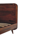 Curved Chestnut Double Full Bed