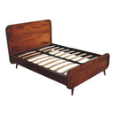 Curved Chestnut Double Full Bed