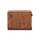 Curved Honey Caramel Wall Mounted Bedside with Open Slot