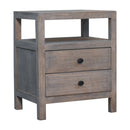 Acid Wash 2 Drawer Open Bedside Nightstand Artisan