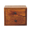 Solis 2-Drawer Chestnut Wall Mounted Nightstand Artisan