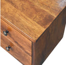Solis 2-Drawer Chestnut Wall Mounted Nightstand Artisan