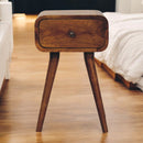 Avora Mini Chestnut Nightstand with 1 drawer Artisan