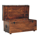 Black Buffalo hide leather Storage Trunk Artisan