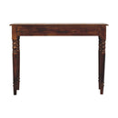 Turned Legs 3 Drawer Chestnut Console Table Artisan