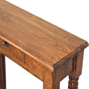 Turned Legs 1 Drawer Chestnut Console Table Artisan