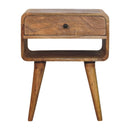Avora Oak-ish Nightstand with Drawer and open slot Artisan