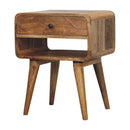 Avora Oak-ish Nightstand with Drawer and open slot Artisan