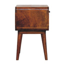 Avora Chestnut Nightstand with Drawer and open slot Artisan