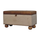 Boucle Lid- up Storage Ottoman Artisan