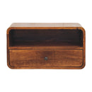 Avora Wall-Mounted Chestnut Nightstand Artisan