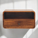 Avora Wall-Mounted Chestnut Nightstand Artisan