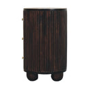 Curved Fluted 3-Drawer Bedside Nightstand Artisan