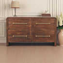 Copenhagen 4-Drawer Chest in Smoked Oak Artisan