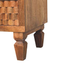 Arno Bedside Nightstand in Golden Teak Artisan