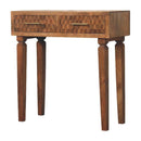 Arno Console Table in Golden Teak Artisan