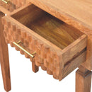 Arno Console Table in Golden Teak Artisan