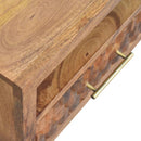 Arno Wall-Mounted Nightstand in Golden Teak Artisan