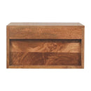 Arno Wall-Mounted Nightstand in Golden Teak Artisan