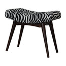 Zebra Print Curved Bench