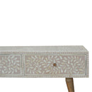 Taupe Floral Bone Coffee Table