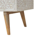 Taupe Floral Bone Coffee Table