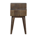 Walnut and White Painted Nightstand