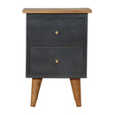 Charcoal Black Hand Painted Nightstand