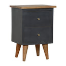 Charcoal Black Hand Painted Nightstand