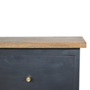 Charcoal Black Hand Painted Nightstand