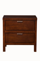 Lorraine 2 Drawer Nightstand, Cappuccino Alpine