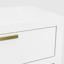 Lorraine 2 Drawer Nightstand, White Alpine