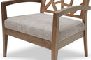 Jessie Modern Lounge Chair w/"Gravel" Twill Fabric Seat