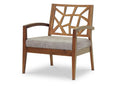 Jessie Modern Lounge Chair w/"Gravel" Twill Fabric Seat