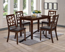Carolyn Black Leather 5-Piece Dining Set Baxton