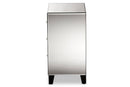 Olesia Mirrored 3-Drawers End Table Baxton