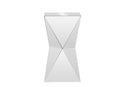 Florent Multi-Faceted Mirrored w/Beveled Edge Side Table Baxton